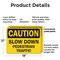 Signmission Slow Down Pedestrian Traffic Caution Sign, Plastic, 18in W x 12in L, 2PK OS-2PACK-CS-P-1218-L-19232 - alternate 4